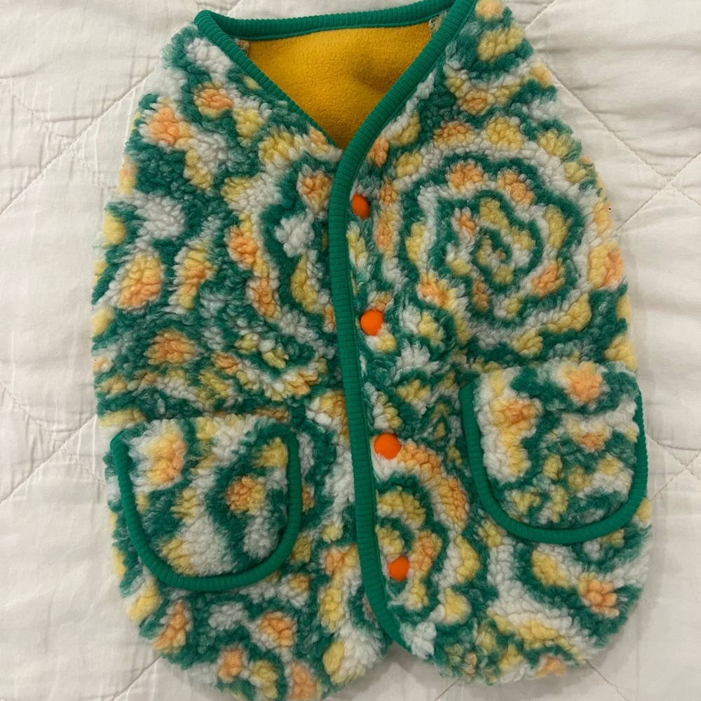 Brand new with tags Sundae School dog fleece in broccoli